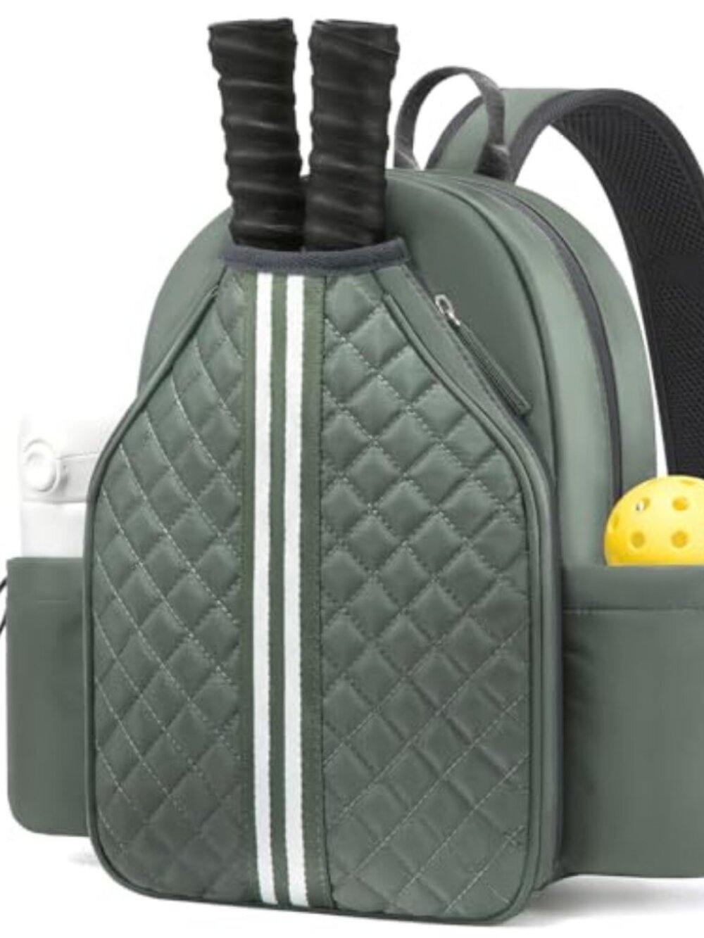 Quilted Pickleball Paddle Sling Bag Crossbody Backpack Sport Gym Travel Bag